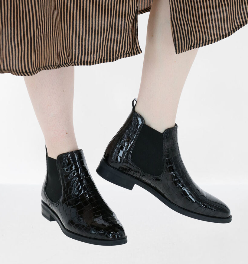 Hampton Bays Chelsea Boots en Noir en verni (277835)