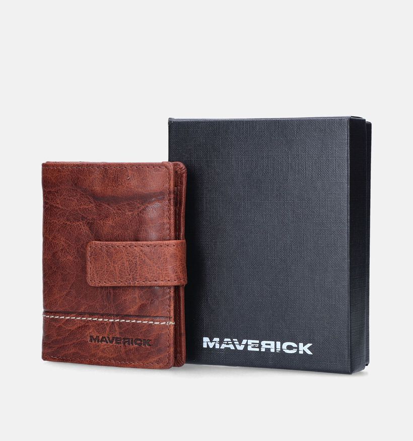Maverick Porte-carte en Cognac pour hommes (358831)