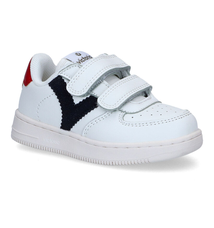 Victoria Witte Velcroschoenen voor jongens (347121)