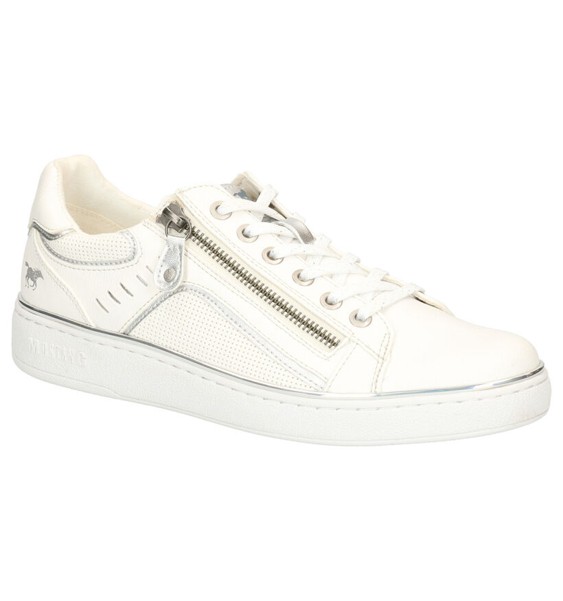 Mustang Chaussures à lacets en Blanc en simili cuir (266724)