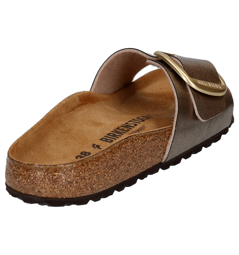 Birkenstock Madrid Birko-Flor Zwarte Slippers voor dames (338048)