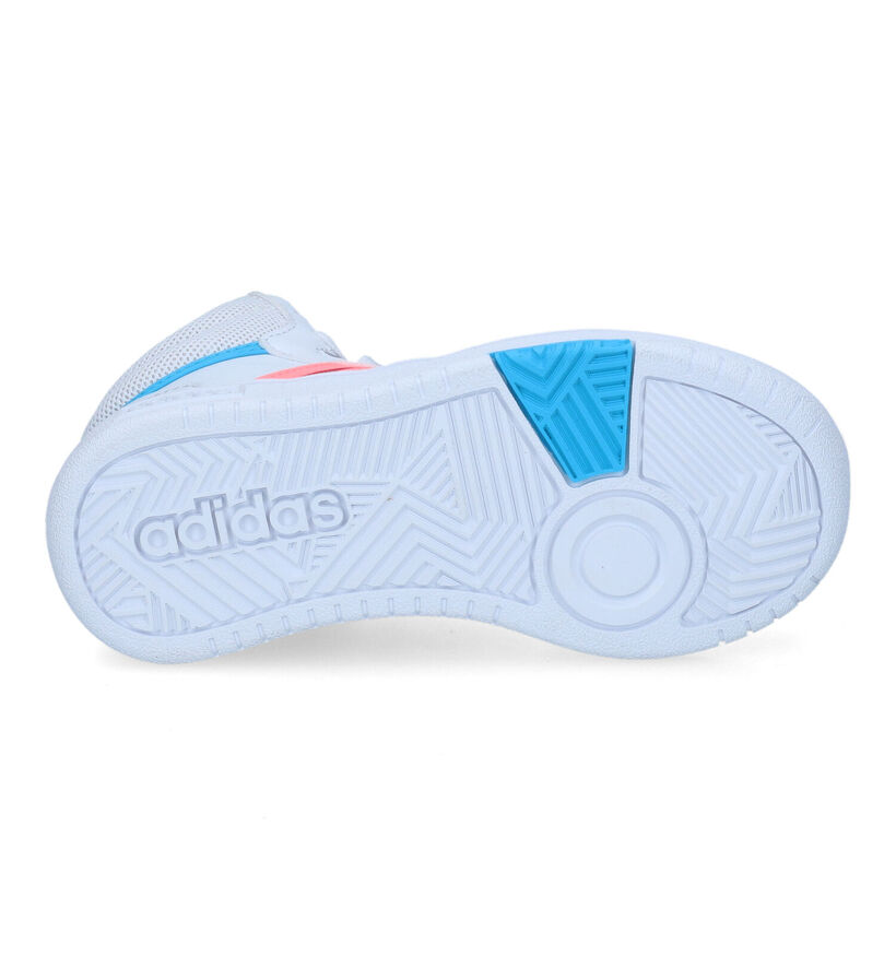 adidas Hoops 3.0 Mid Baskets en Blanc pour filles (315005) - pour semelles orthopédiques