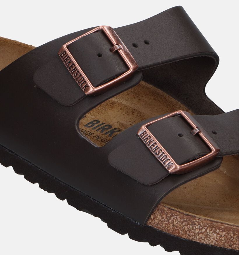 Birkenstock Arizona Natural Leather Nu-pieds en Noir pour hommes (337870)