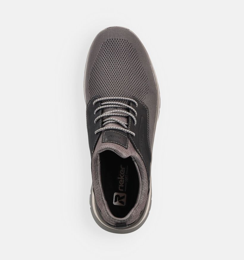 Rieker Zwarte Veterschoenen voor heren (367561) - geschikt voor steunzolen