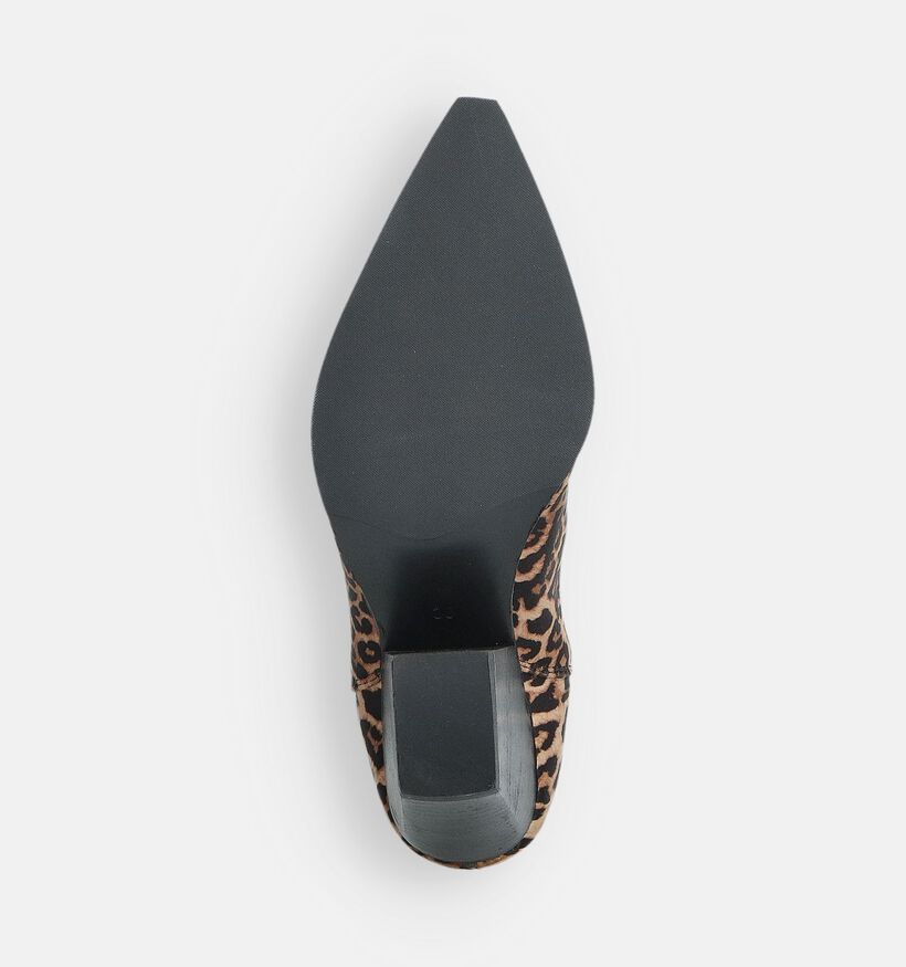 Poelman Bottines à imprimé léopard en Marron Poelman Bottines à imprimé léopard en Marron pour femmes (373798)