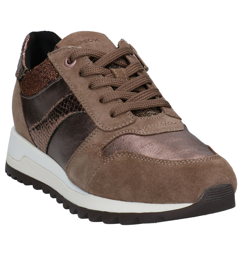 Geox Tabelya Zwarte Veterschoenen in leer (278858)