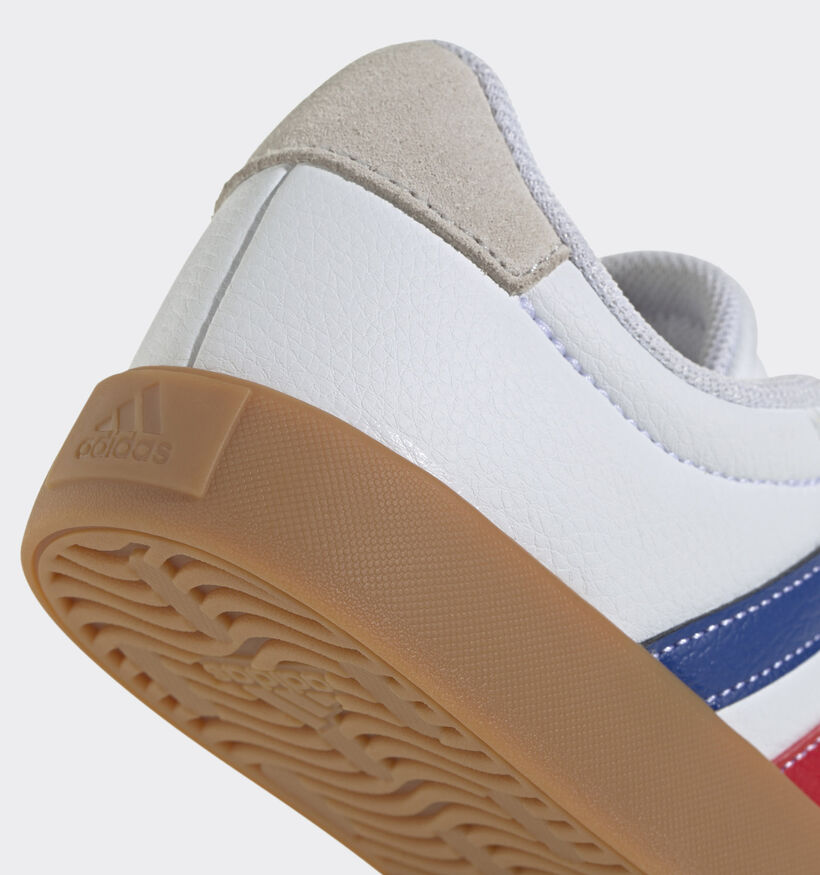 adidas VL Court 3.0 Witte/Zwarte Sneakers adidas VL Court 3.0 Witte Sneakers voor jongens, meisjes (359694) - geschikt voor steunzolen