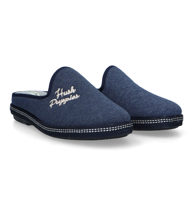 Hush Puppies Curva Pantoufles en Bleu pour femmes (357593)