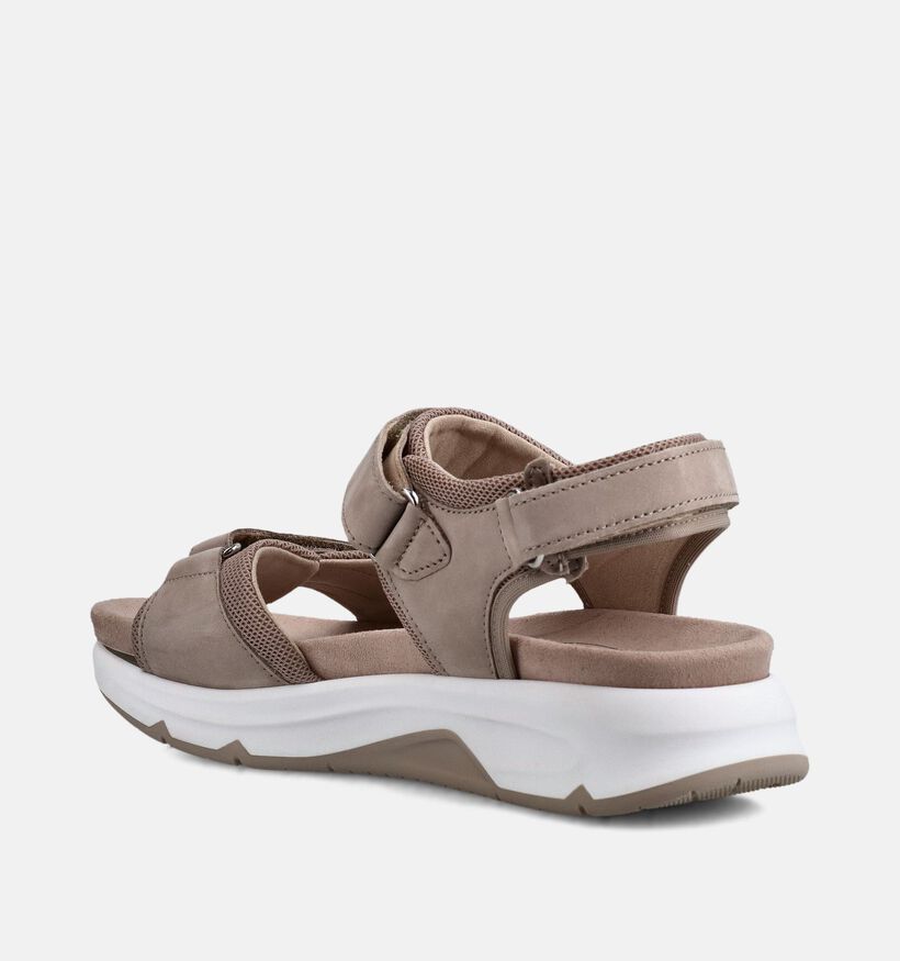 Gabor Rollingsoft Taupe Sandalen voor dames (368393) - geschikt voor steunzolen