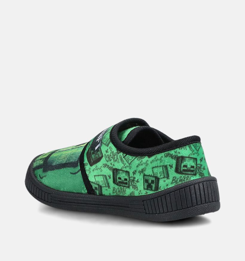 Minecraft Pantoufles en Noir/Vert pour gar&ccedil;ons (381147)