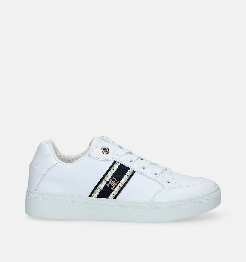 Tommy Hilfiger Court Baskets en Blanc pour femmes (336410) - pour semelles orthopédiques