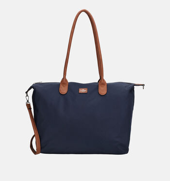 Charm London Laptoptassen Zwart/Beige/Blauw