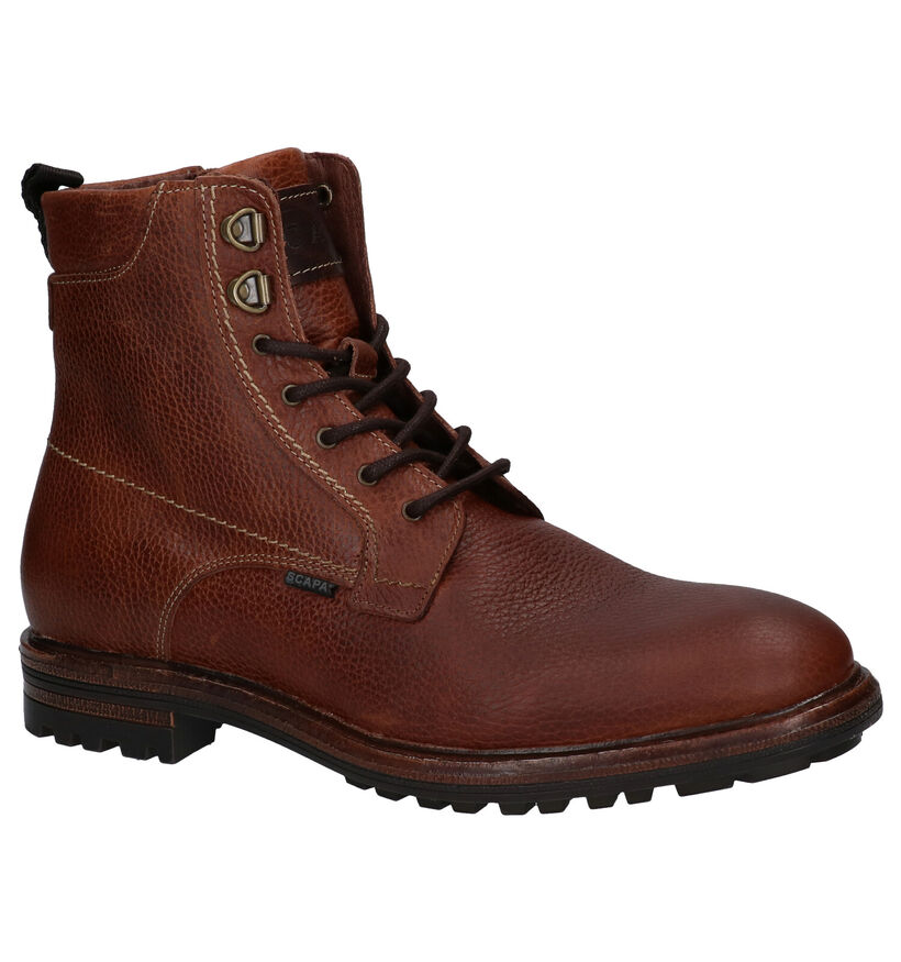 Scapa Cognac Boots in leer (298200)