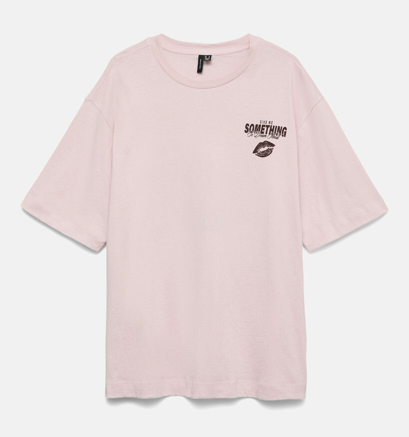 Vero Moda Laura Oversized Roze T-shirt voor dames (365846)