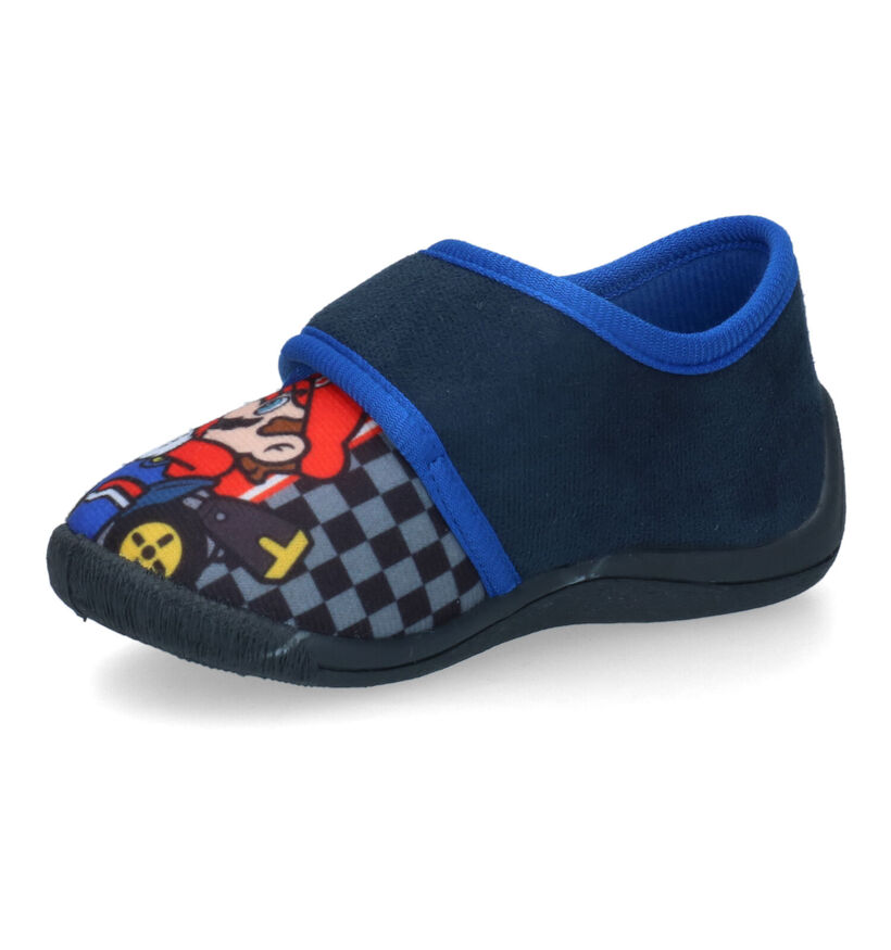 Super Mario Pantoufles fermées en Bleu foncé pour garçons (313630)