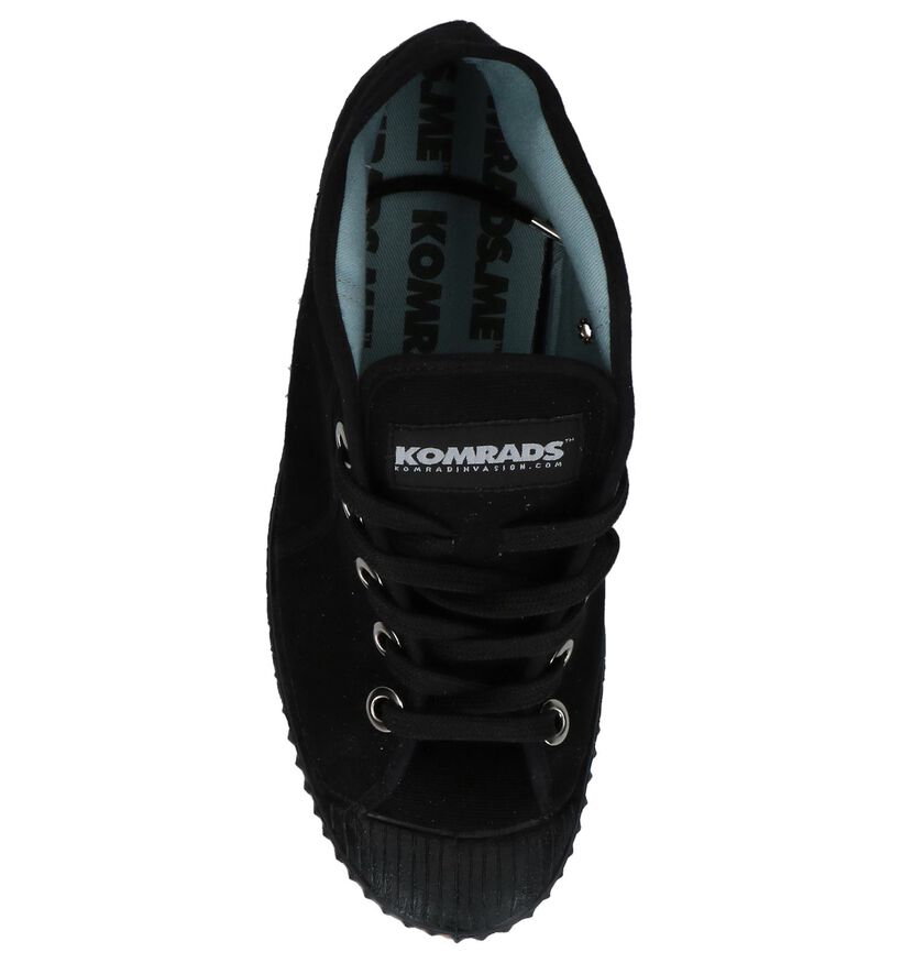 Komrads Baskets hautes en Noir en textile (234039)