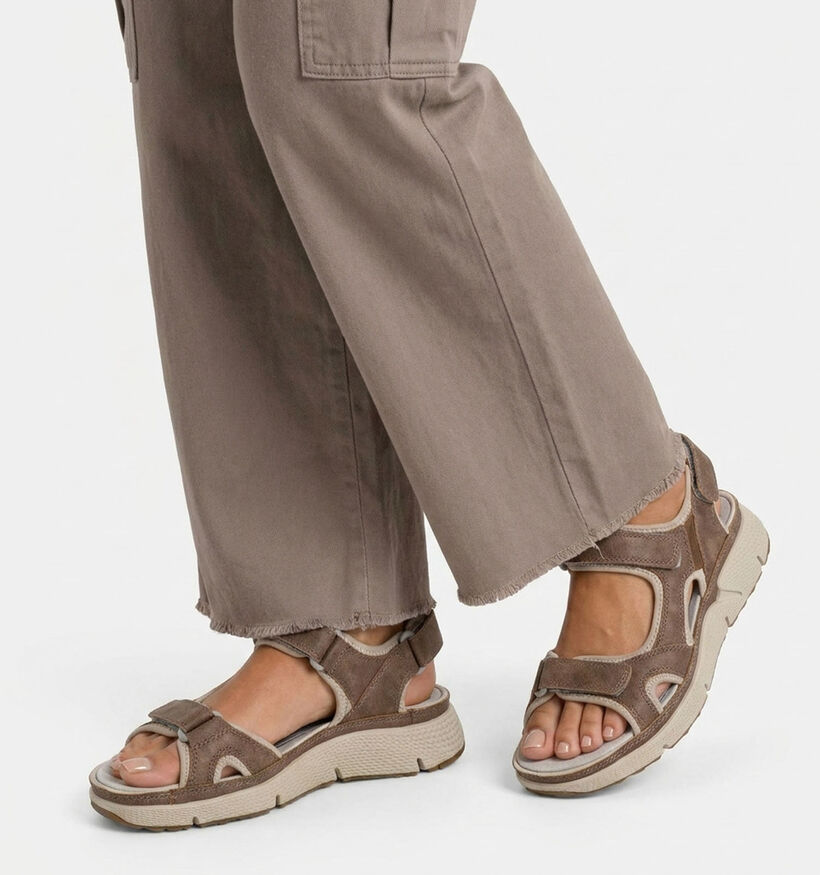 Allrounder Its Me Sandales plates en Taupe pour femmes (369967) - pour semelles orthop&eacute;diques