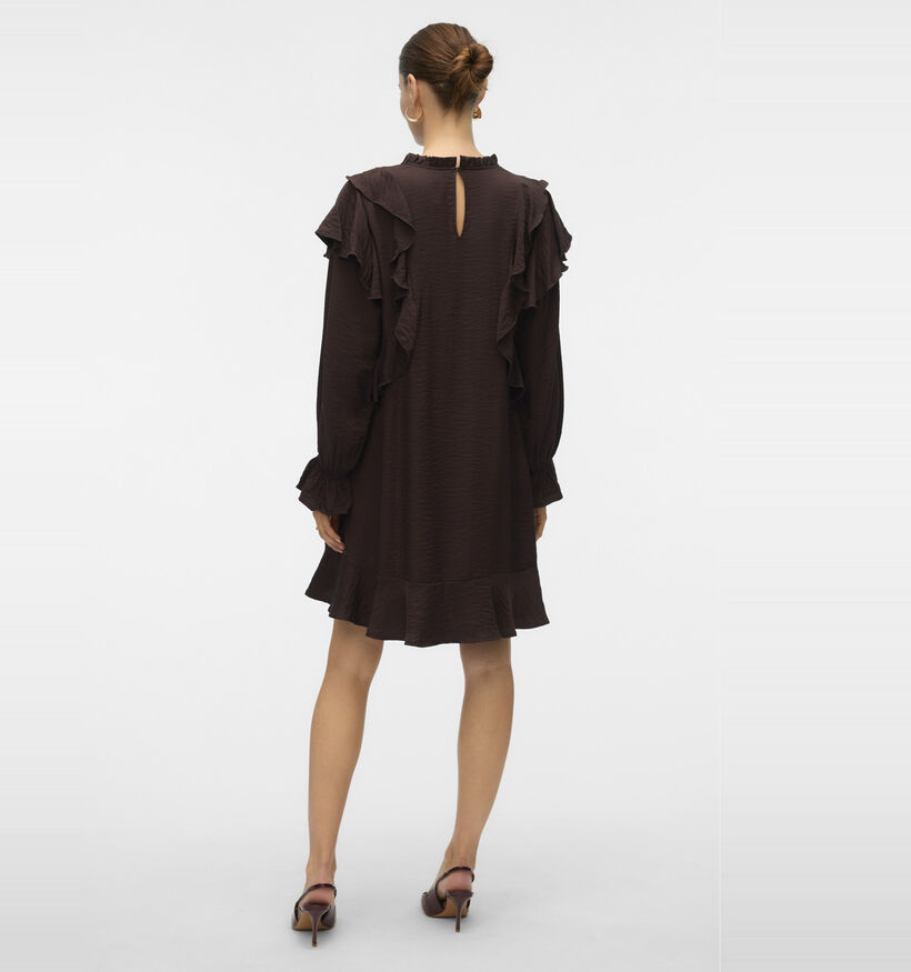 Vero Moda Lizzi Flounce Bruine Jurk voor dames (365676)