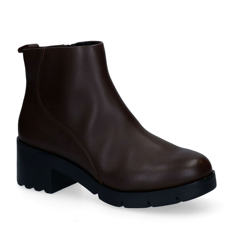 Camper Bottines à talons en Marron en cuir (299913)