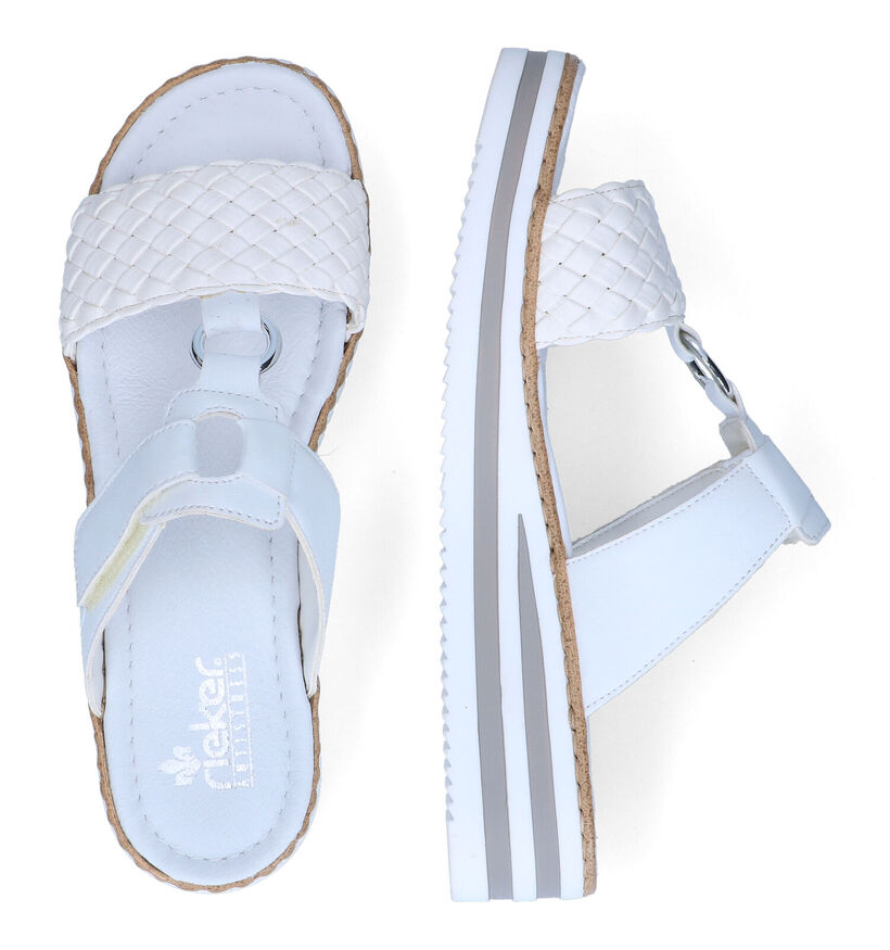 Rieker Witte Slippers in kunstleer (306794)