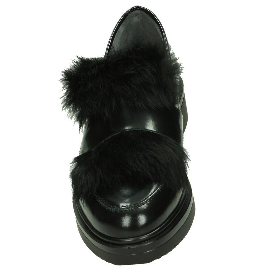 Via Roma Chaussures slip-on en Noir en cuir (185575)