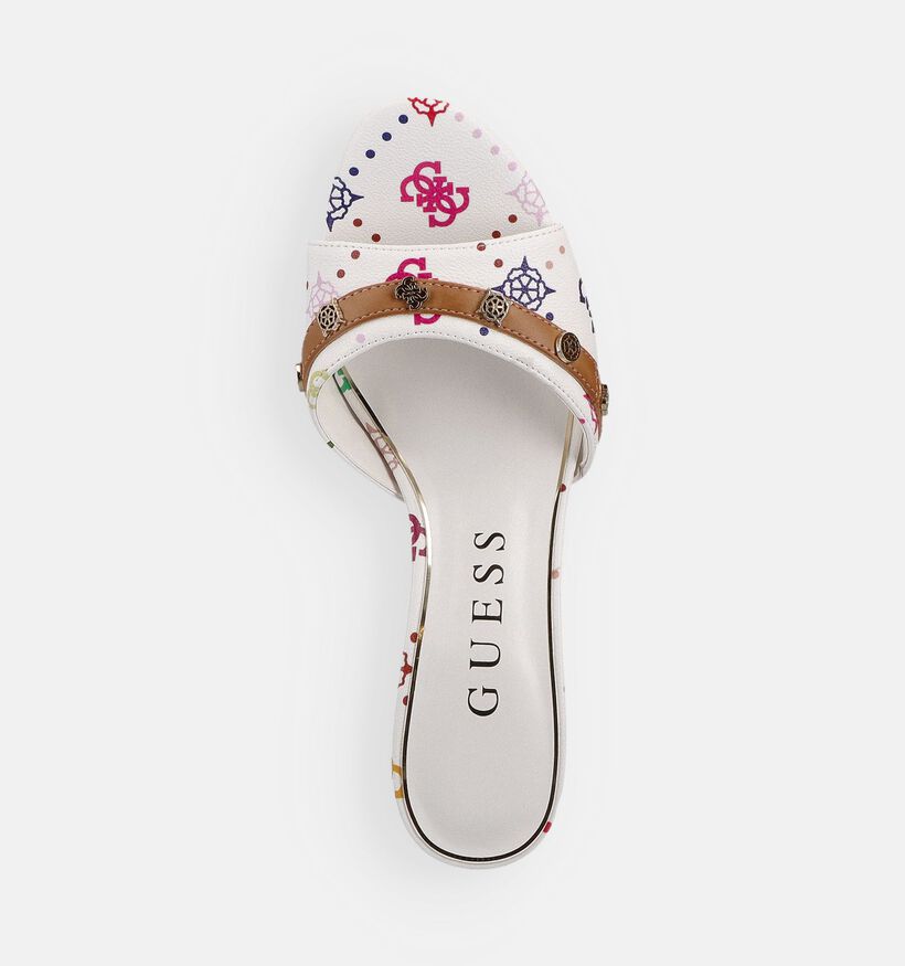 Guess Iory Witte Slippers met hak voor dames (369811)