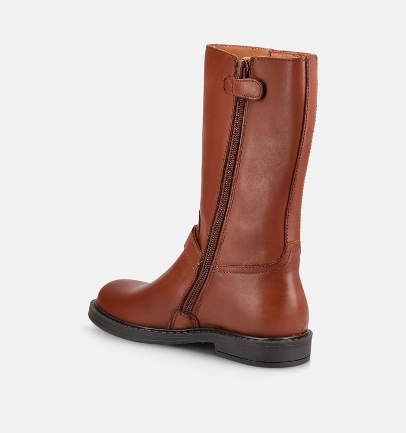 FR by Romagnoli Cognac Boots met Rits voor meisjes (379102) - geschikt voor steunzolen