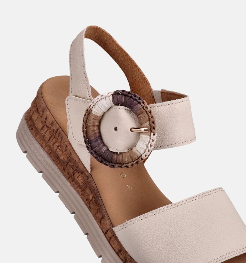 Gabor Beige Sandalen op Sleehak voor dames (371161)