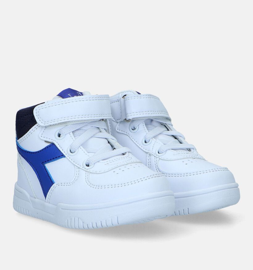 Diadora Raptor Mid Witte Sneakers voor jongens, meisjes (329574)