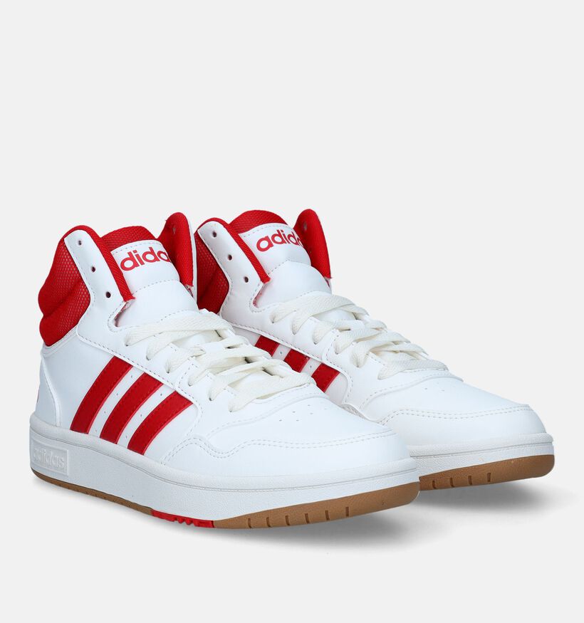 adidas Hoops 3.0 Mid Baskets en Blanc pour femmes (329410) - pour semelles orthopédiques