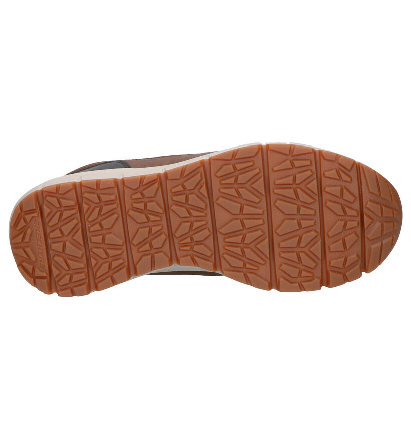 Skechers Volero Mix Chaussures hautes en Brun en textile (262812)