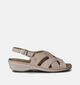 Hush Puppies Rhodes Beige Sandalen voor steunzolen voor dames (357588) - geschikt voor steunzolen