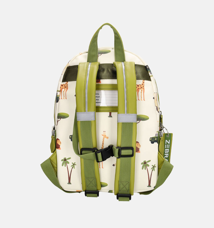 ZEBRA Safari Sac à dos en Ecru/Vert pour garçons (365078)