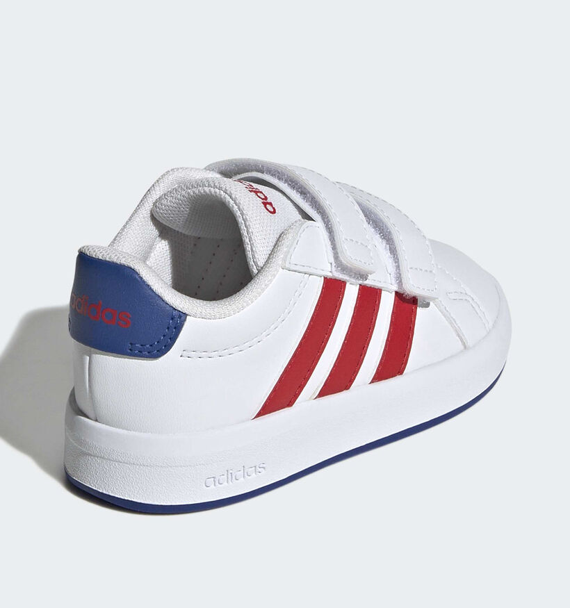 adidas Grand Court 3.0 Baskets basses en Blanc pour filles, gar&ccedil;ons (375386) - pour semelles orthop&eacute;diques