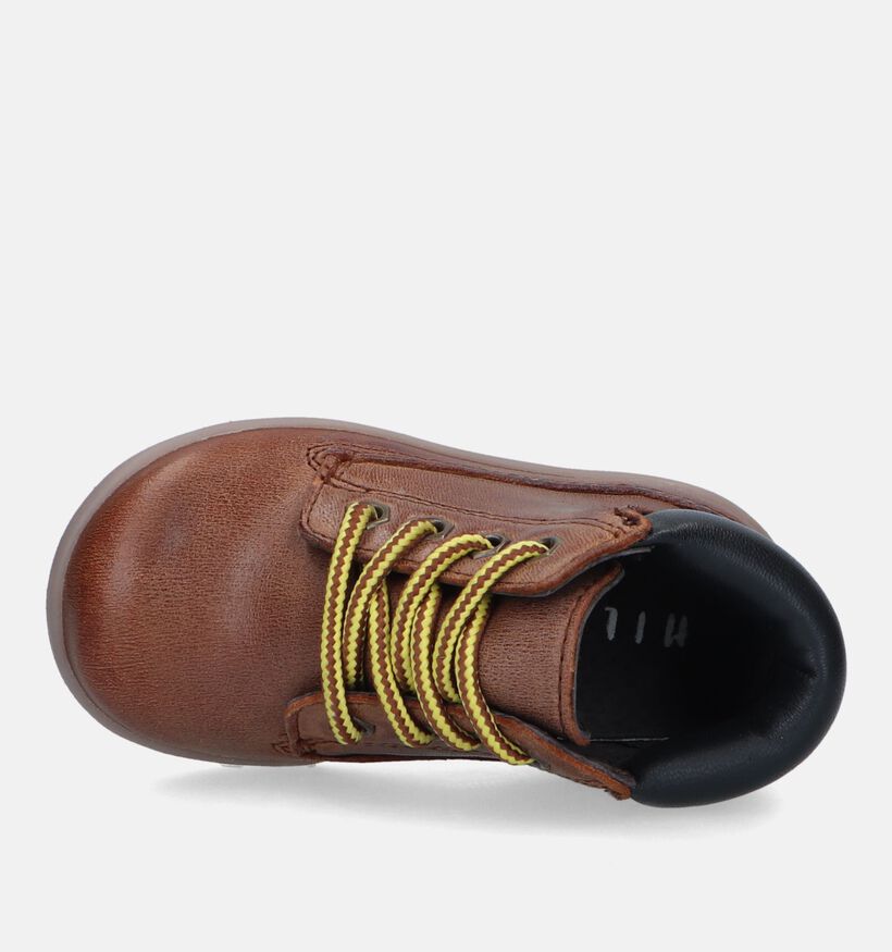 Milo & Mila Cognac Babyboots voor meisjes, jongens (329680) - geschikt voor steunzolen
