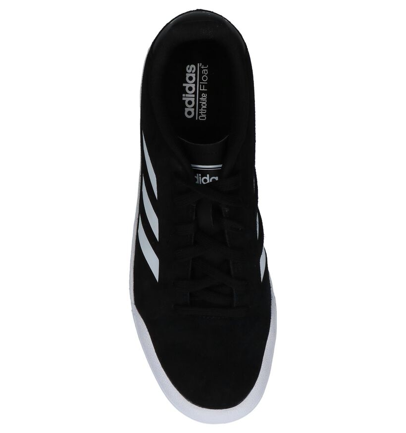 Lage Sportieve Sneakers Zwart adidas Court in nubuck (221619)