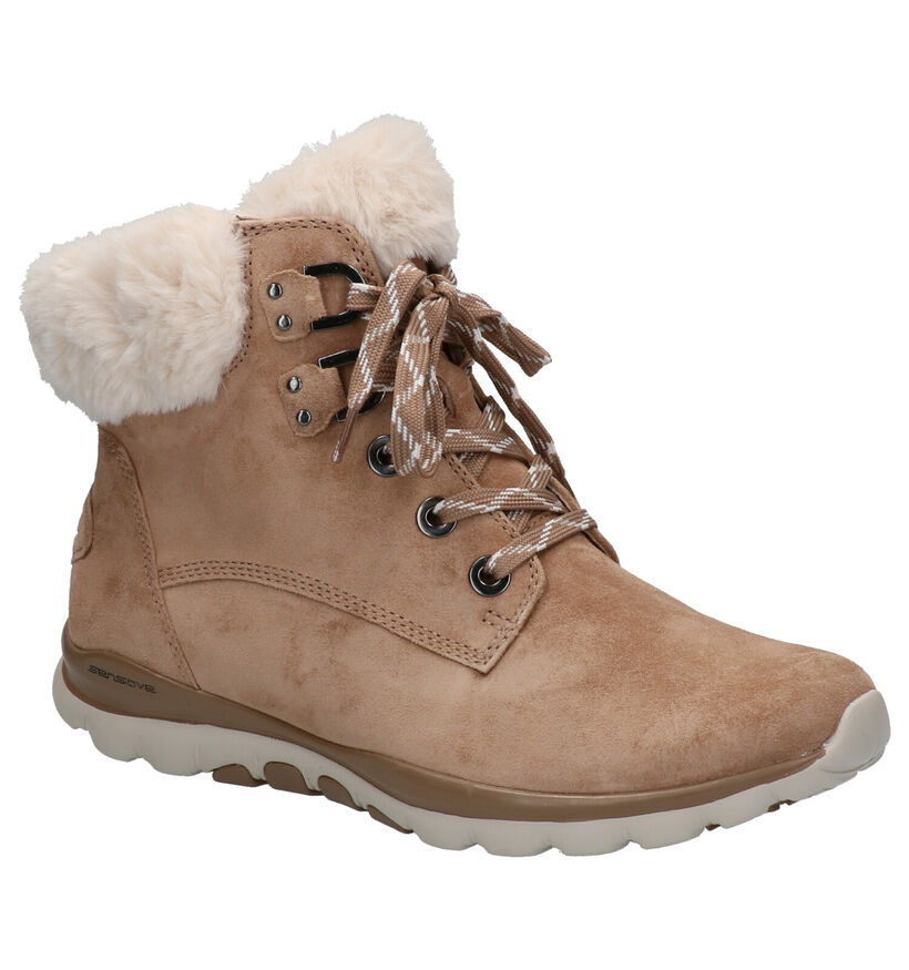 Rollingsoft Bottines en Beige foncé en daim (260192)