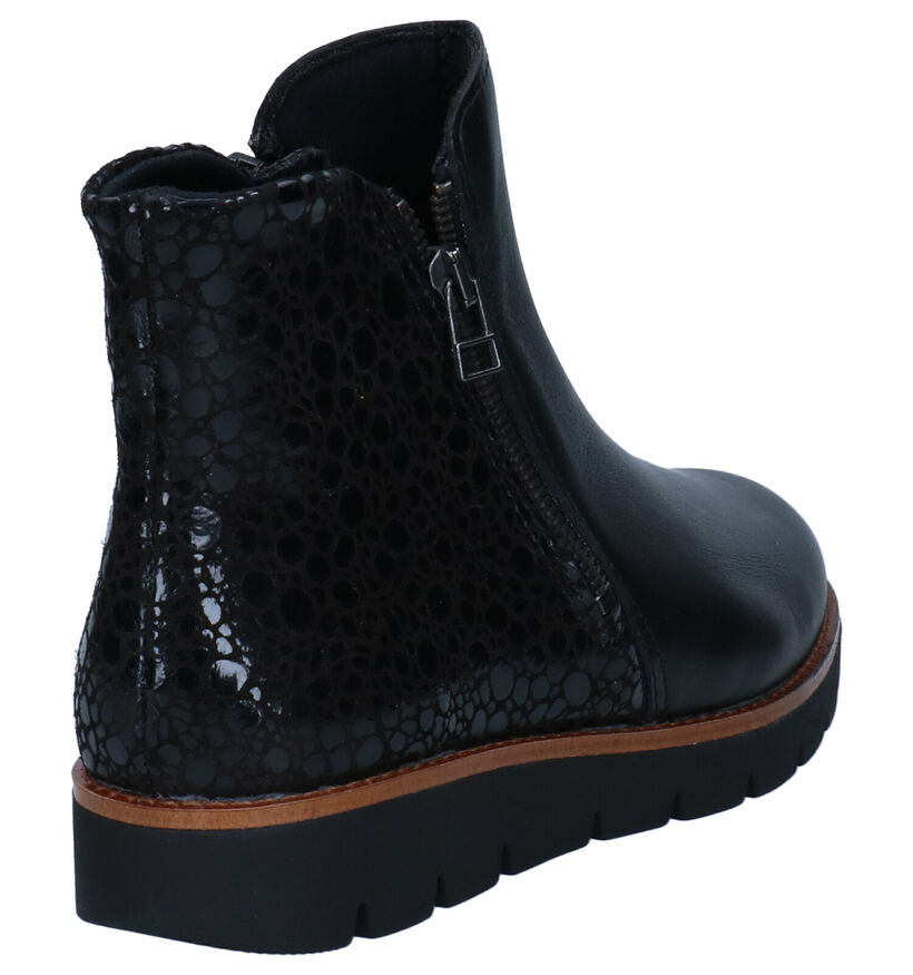 Solemade Zoe 58 Zwarte Enkellaarzen voor dames (331666) - geschikt voor steunzolen