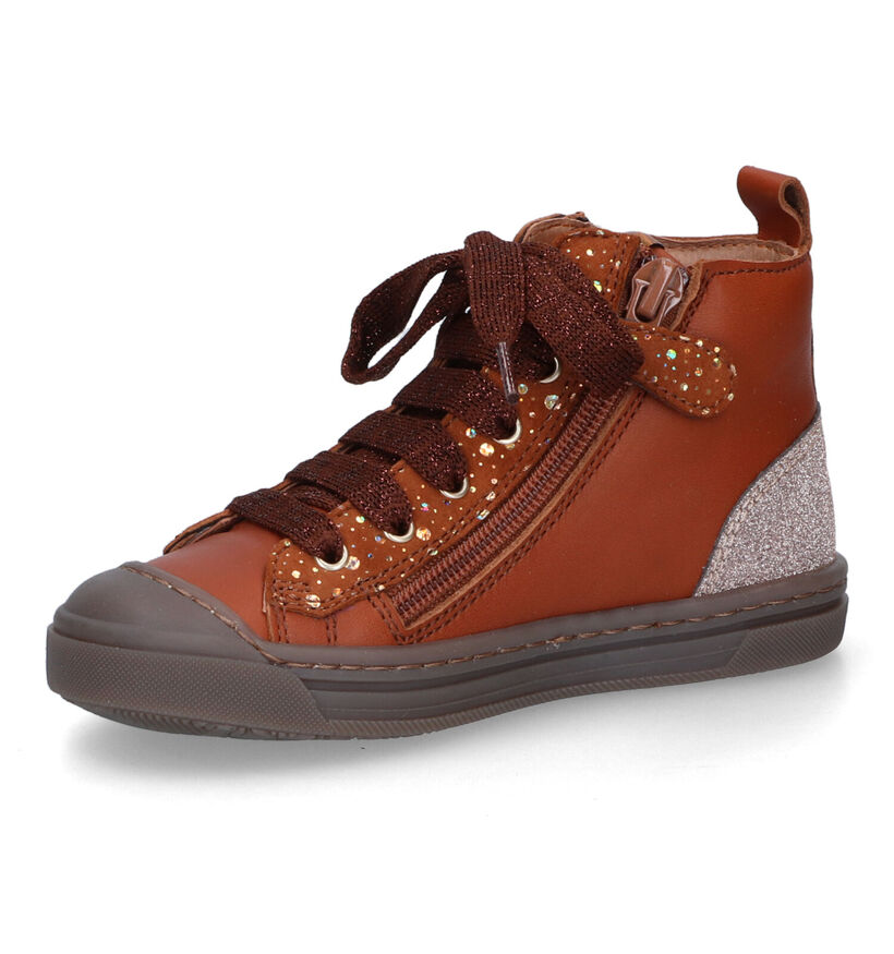 FR by Romagnoli Chaussures hautes en Cognac pour filles (314524) - pour semelles orthopédiques