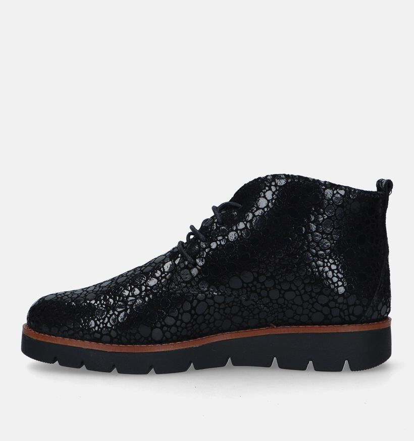 Solemade Zoe 28 Zwarte Veterboots voor dames (331052) - geschikt voor steunzolen
