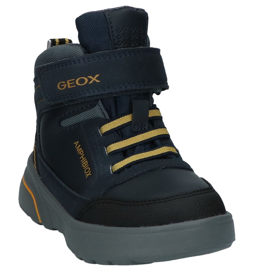 Geox Donker Blauwe Hoge Schoenen met Velcro in kunstleer (223163)
