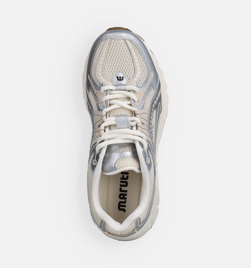 Maruti Nola Beige/Zilveren Sneakers voor dames (372342) - geschikt voor steunzolen