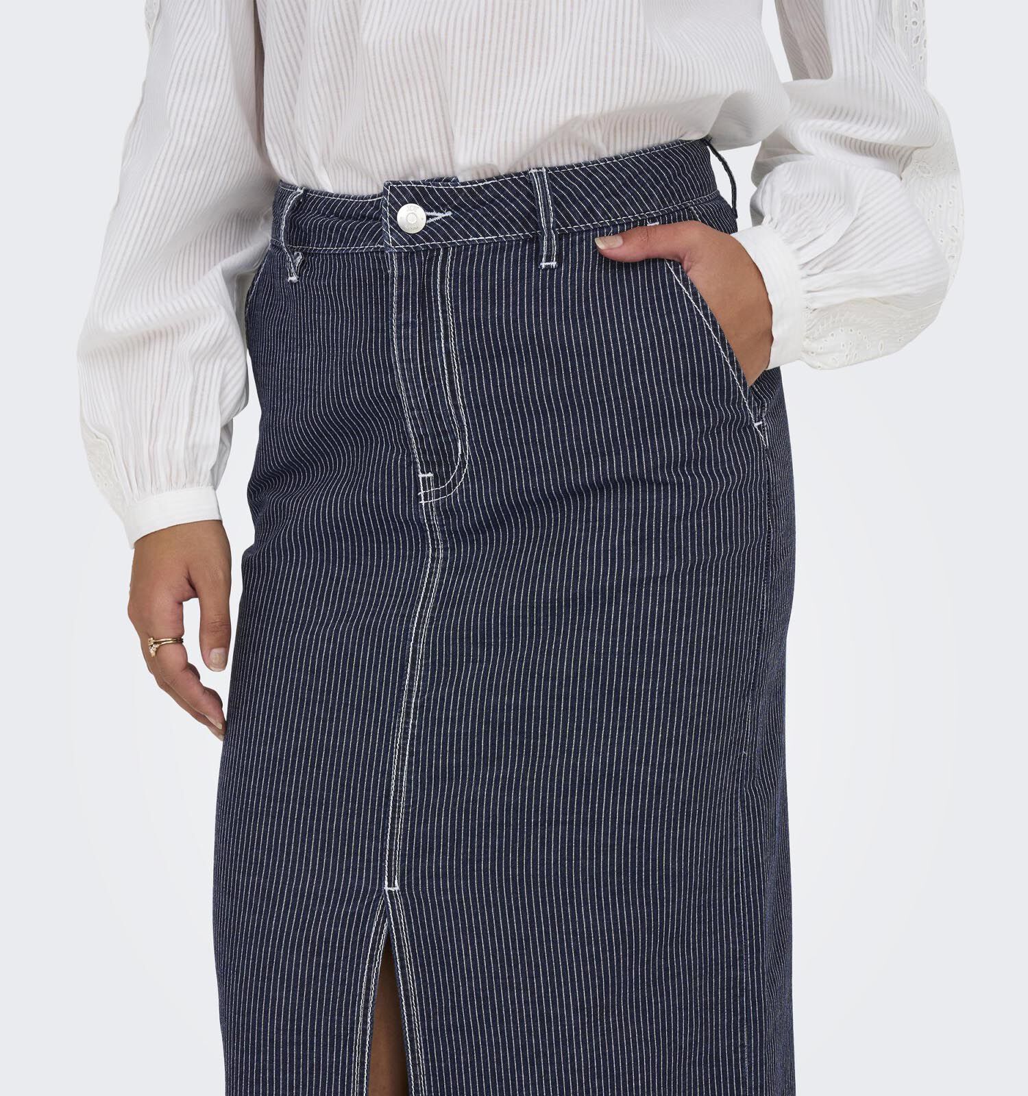 Blauw wit shop gestreepte rok