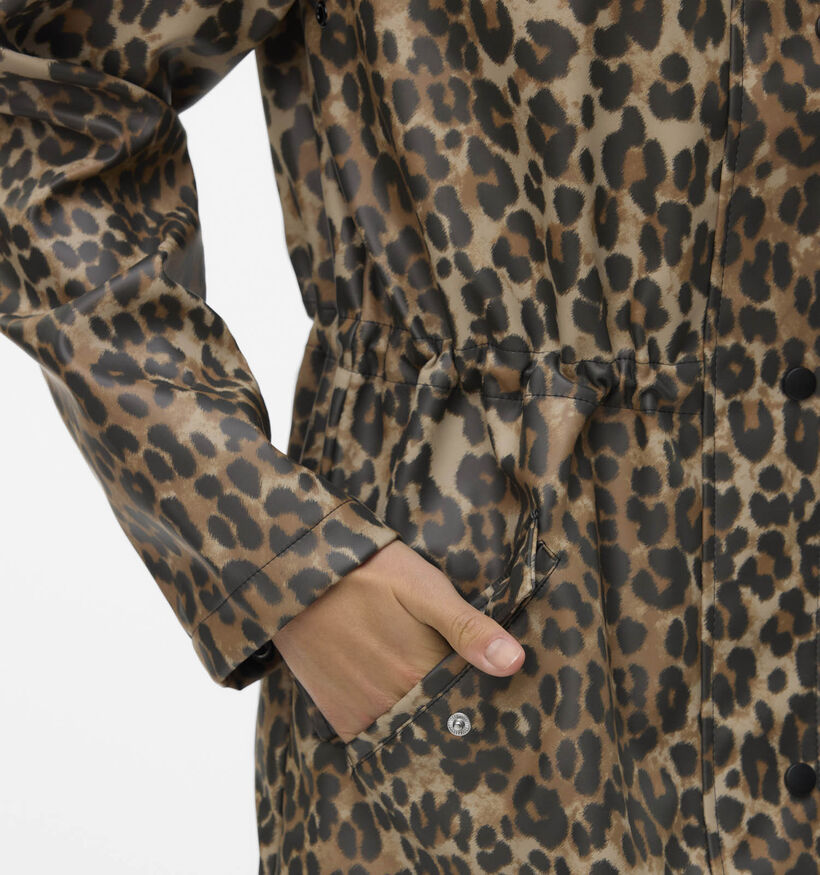 Vero Moda MALOU Manteaux longs en Marron/Leopard pour femmes (360090)