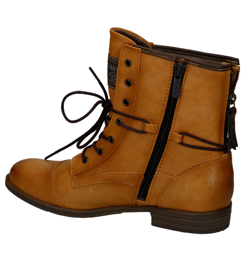 Mustang Bottines en Cognac en simili cuir (294328)