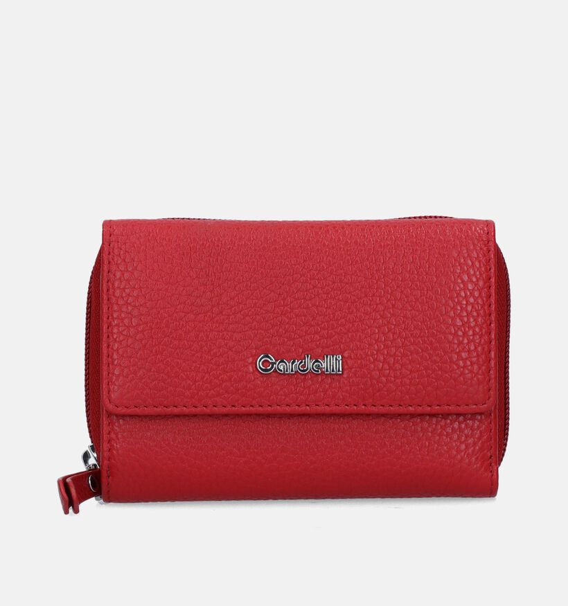 Euro-Leather Porte-monnaie zippé en Rouge pour femmes (343460)