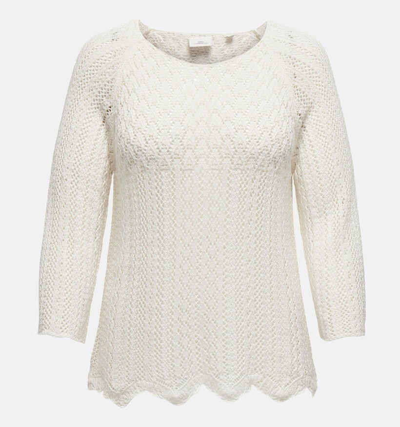ONLY Carmakoma Nola Witte Trui voor dames (351427)