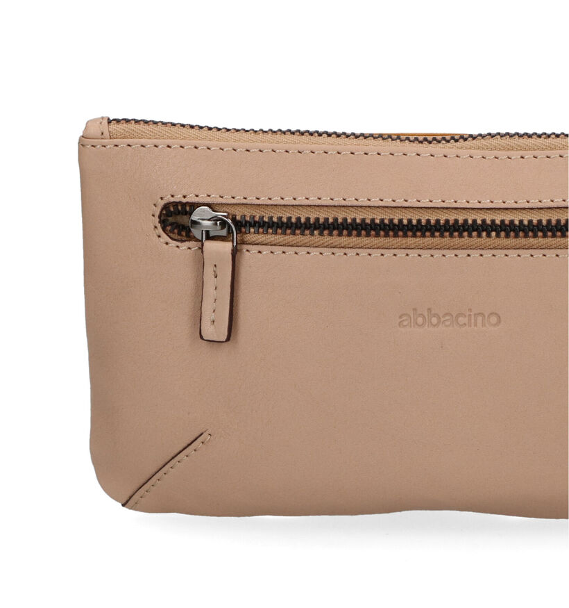 Abbacino Porte-monnaie zippé en Beige en cuir (314482)