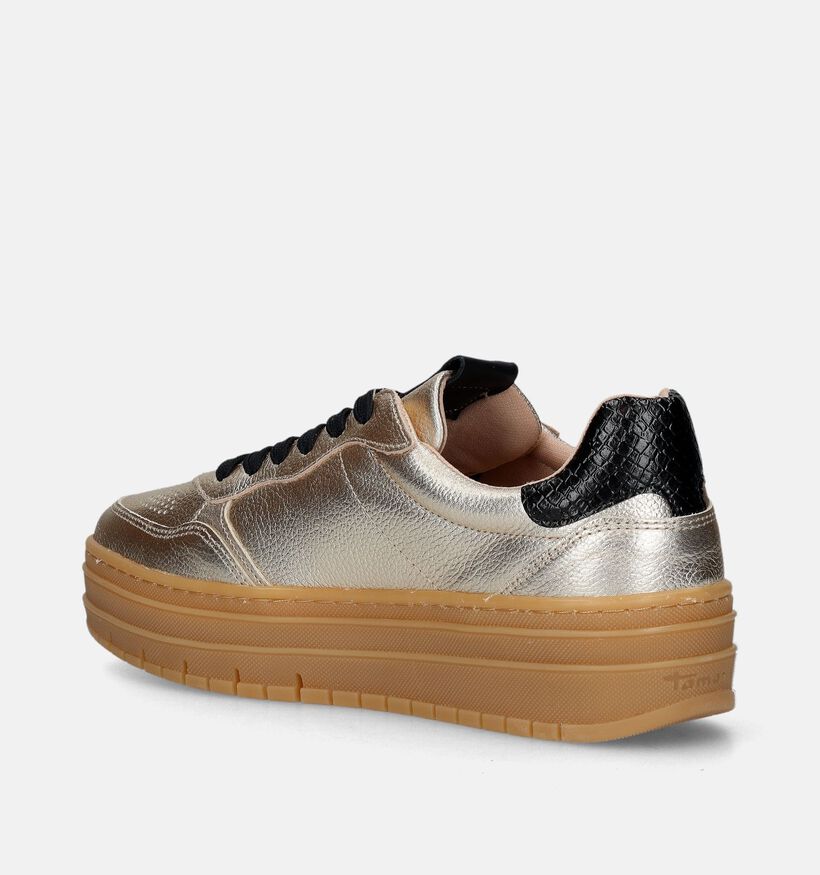 Tamaris Gouden Platform sneakers voor dames (348893) - geschikt voor steunzolen