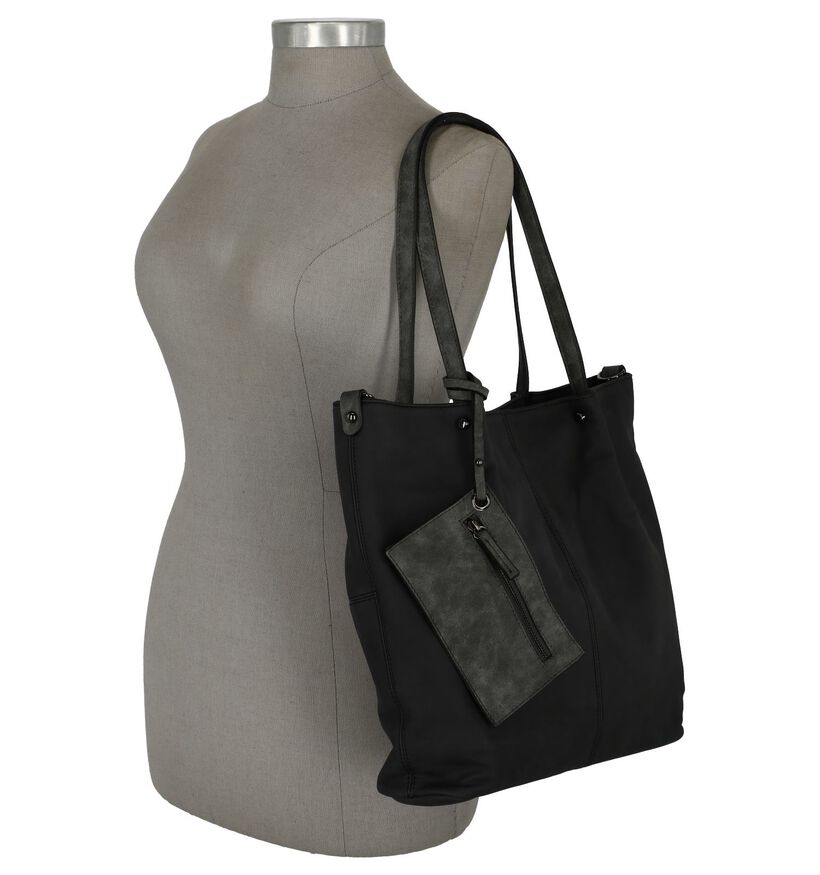 Emily & Noah Grijze Bag in Bag Shopper Tas in kunstleer (284365)